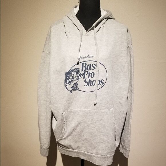 BASS PRO JOHNNY MORRIS 2XL HOODIE LIGHT SWEATER. PUR4 - Picture 6 of 6